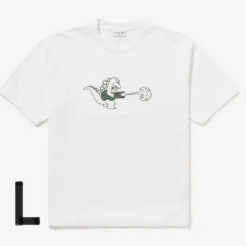 라코스테 고질라 L 티셔츠 화이트