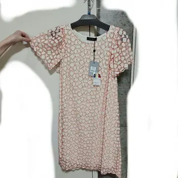 cop.copine 원피스 화이트와 빨간색