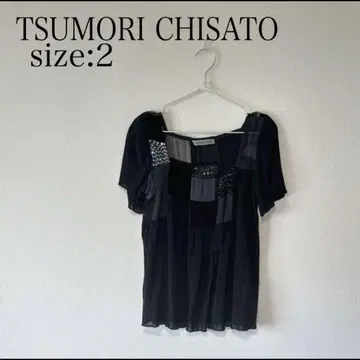 츠모리치사토 TSUMORI CHISATO 반팔 블라우스 스팽글