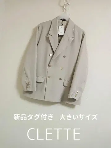 새상품 빅 사이즈 CLETTE 테일러드 자켓 골드 버튼