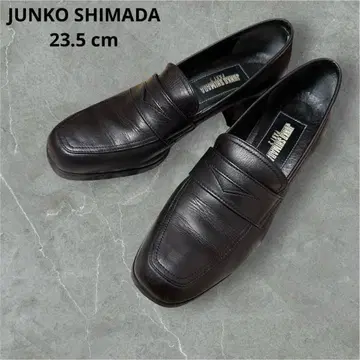 JUNKO SHIMADA 로퍼 블랙 23.5cm 중간 힐 5.5