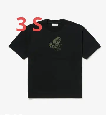 [ 새상품 ] 3 S 모스라 고질라 라코스테 T셔츠 LACOSTE 블랙