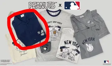 [ PEANUTS x MLB ] 티셔츠 스누피 네이비 M