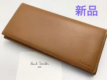 [새상품] 폴스미스 덮개 장지갑 올드 가죽 멀티 스트라이프 카멜