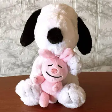 SNOOPY 스누피 퍼롱 토끼와 허그 봉제 인형 말랑 토끼