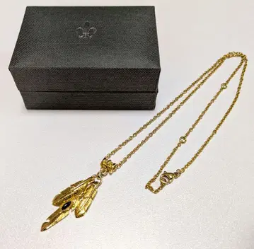 실버 목걸이 골드 깃털 페더 금 박스 있음 sv925