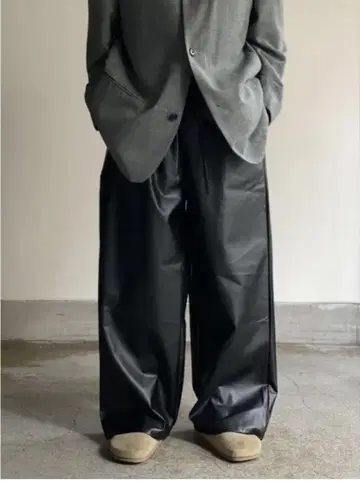 Unknown 00s 가죽 이지 팬츠 빈티지 used