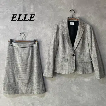 새상품급 ELLE 수트 셋업 세레모니 트위드 S 350