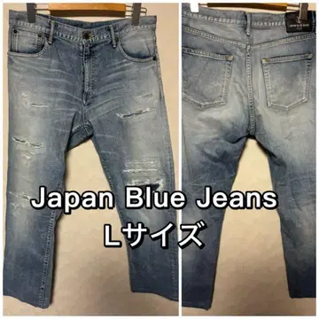 재팬 블루 진스 데님 L 사이즈 J8817R01 데미지 리페어