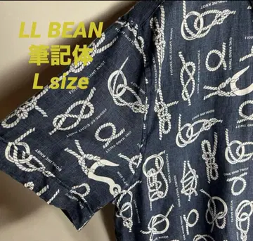 L.L.Bean 엘엘빈 반팔 린넨 셔츠 네이비