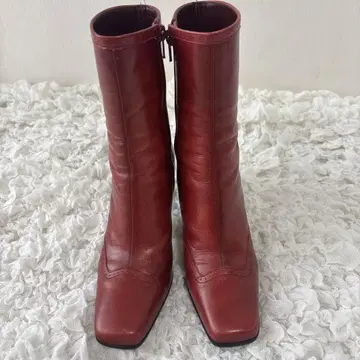 pitti 크림슨 컬러 미들 부츠 23cmEE 피티