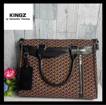 [새상품] 사만사킹즈 Samantha KINGZ 토트 기하학 패턴