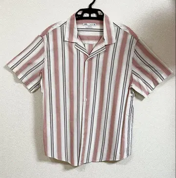 ZARA 스트라이프 반팔 셔츠 XL