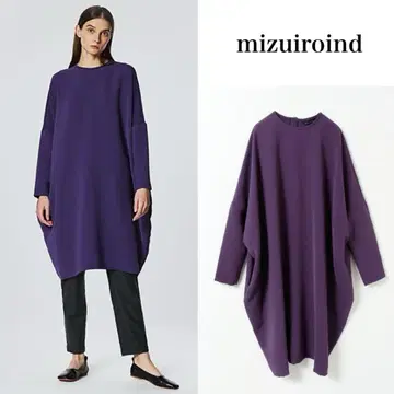 미사용급 코쿤 와이드 원피스 미즈이로 인드 mizuiroind 보라색