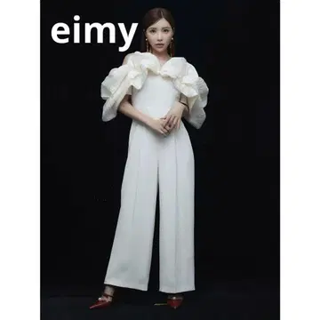 [ 새상품급 ] EIMY 화이트 오프숄더 점프 수트
