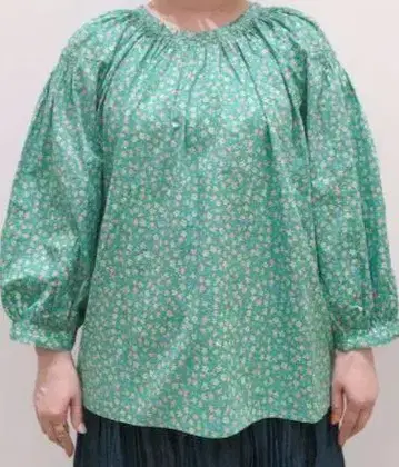 SARAH WEAR 사라웨어 리버티 프린트 셔링 블라우스