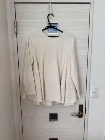 yori 울 티어드 블라우스 38 화이트