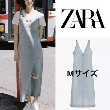 ZARA TRF 데미지 가공 데님 원피스 가격 인하 예정 없음