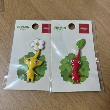 피크민 핀 배지 노랑, 빨간색 피크민 닌텐도
