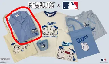 [ PEANUTS x MLB ] 스누피 블루 티셔츠 L