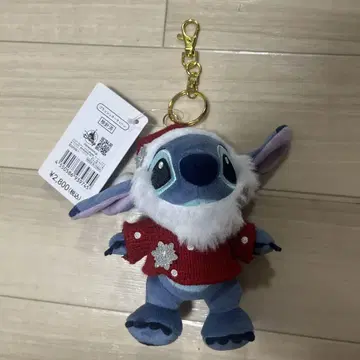 새상품 스티치 봉제 인형 키링 DISNEY CHRISTMAS