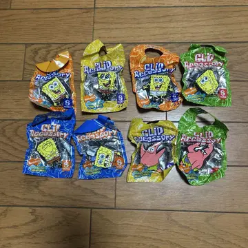 스펀지밥 클립 액세서리 8개 세트