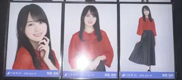 노기자카46 브로마이드 메쉬 니트 카키 하루카 컴프