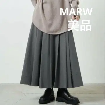 [ 새상품급 ] MARW 랜덤 턱 플리츠 스커트 그레이