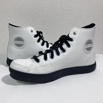 CONVERSE 올 가죽 하이컷 스니커즈 / 26cm / WHT1607