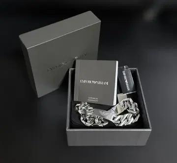 EMPORIO ARMANI 실버 체인 팔찌