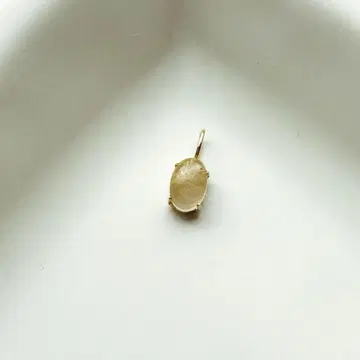 [ cui-cui ] K10 YG 루틸 쿼츠 오벌 참
