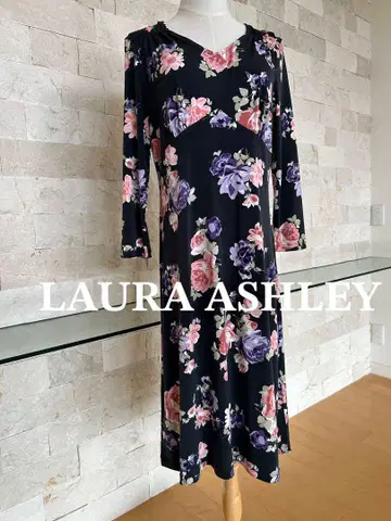로라 애슐리 LAURA ASHLEY 꽃무늬 긴팔 원피스