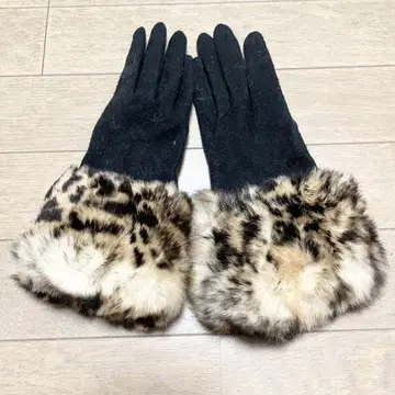 LE SOUK 루스쿠 레오파드 퍼 장갑