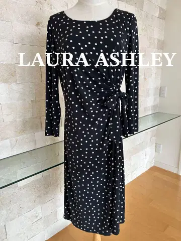 로라 애슐리 LAURA ASHLEY 도트 원피스 리본