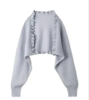 SNIDEL 시어 프릴 볼레로 가디건