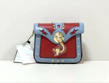 델레스트 DELLEST 레드 x 블루 멀티 컬러 숄더백