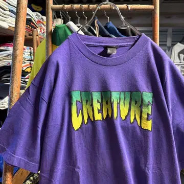 NHS사제 CREATURE 크리쳐 T셔츠 보라색 L 멕시코제