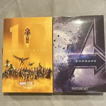 [ 미사용 ] MARVEL 10주년과 어벤져스 엔드 게임 엽서 세트