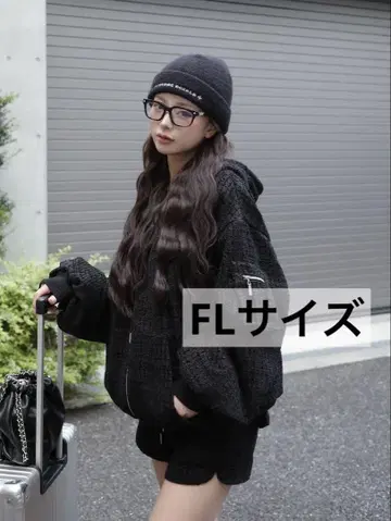 택 포함 새상품 darich 다리치 트위드 카고 셋업 BLK FL