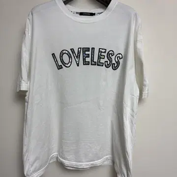 LOVELESS 로고 프린트 T셔츠 L 화이트