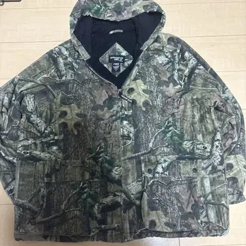 구제 의류 리얼트리 카모 Mossy Oak 카모플라쥬 후드 부착 자켓