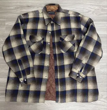 80s 90s WOODLAND 울 체크 셔츠