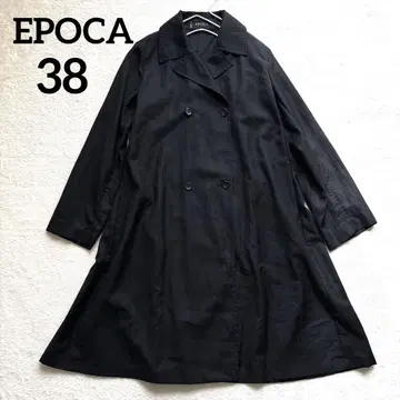 에포카 EPOCA 울 혼방 롱 코트 블랙 38 S~M 상당 고급