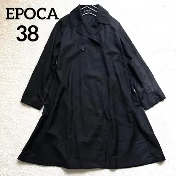 에포카 EPOCA 울 혼방 롱 코트 블랙 38 S~M 상당 고급