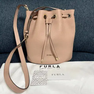 새상품 FURLA 숄더백 복조리 핑크 베이지