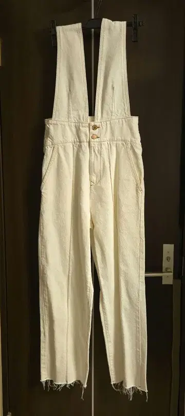 ZARA 아이보리 살로펫 오버롤