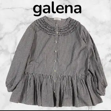 galena 깅엄 체크 블라우스 셔츠 M