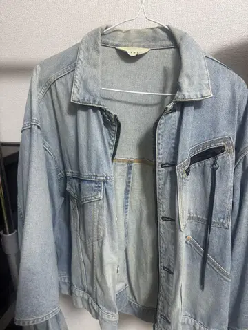 JieDa 데님 자켓 지퍼 포켓 부착