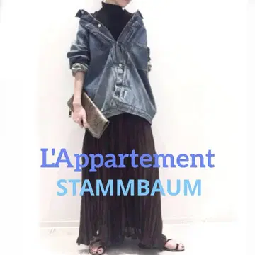 새상품급 라빠르망 슈탄바움 오버 사이즈 데님 자켓 데미지 가공