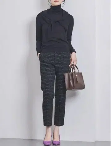 [컨디션 최상] UNITED ARROWS 도트 자카드 슬림 팬츠